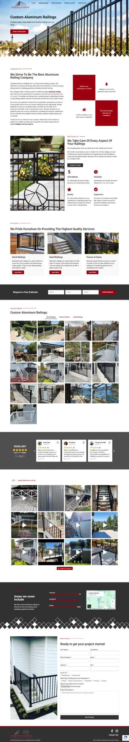 aluminum railings company website