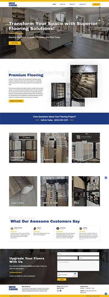flooring website mission bc